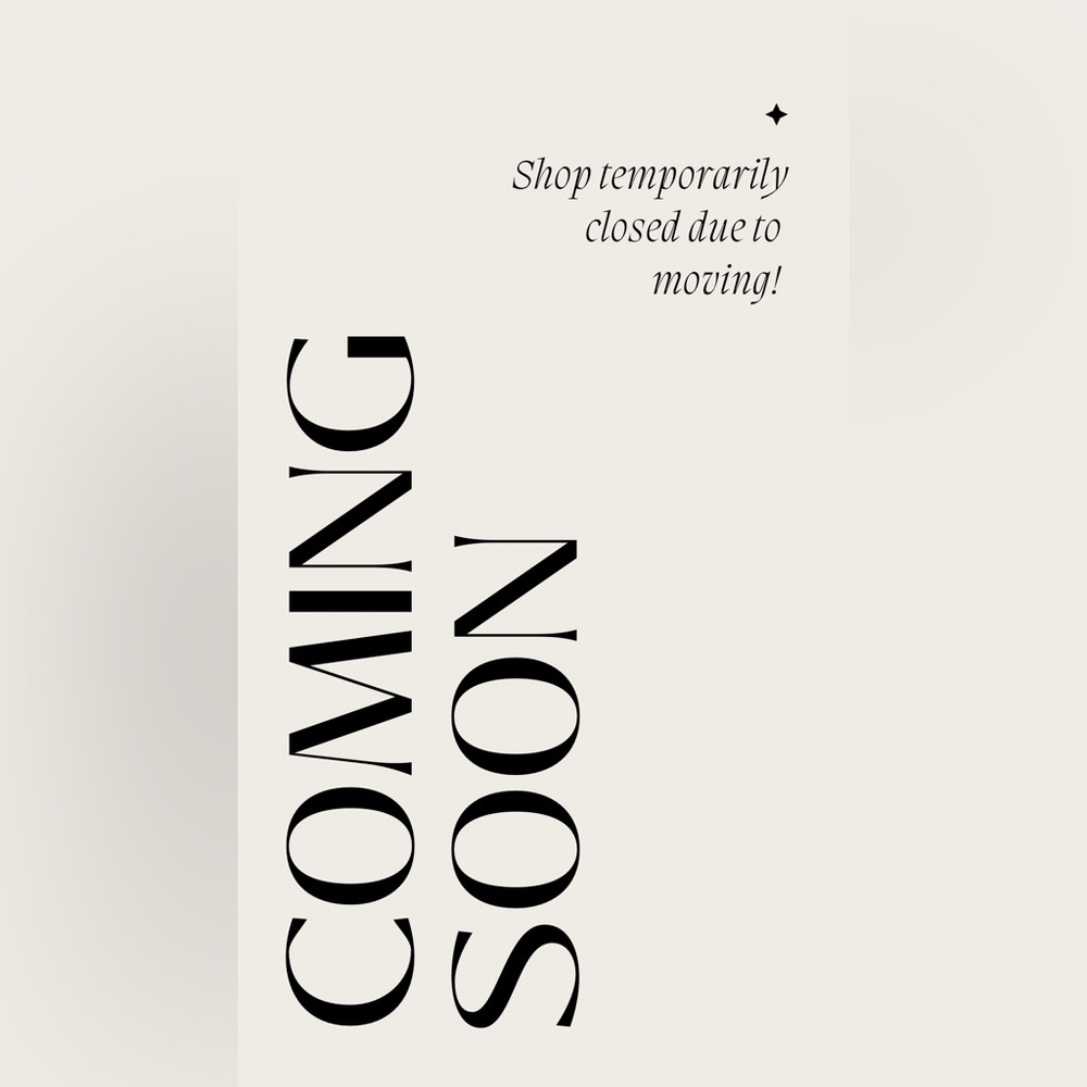 Shop TEMPORARILY closed for moving! Please do not purchase. Be back NOV 2023
